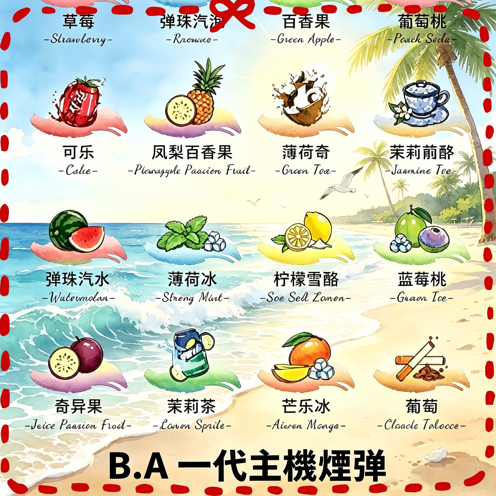 B.A一代電子煙主機煙彈 全口味 台灣正品