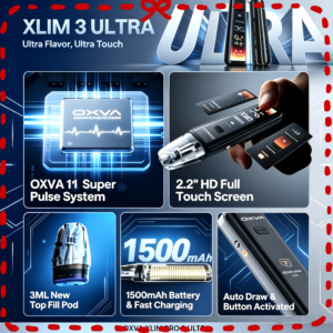 OXVA XLIM 3 ULTRA 電子煙主機 1500mAh 觸控螢幕煙桿