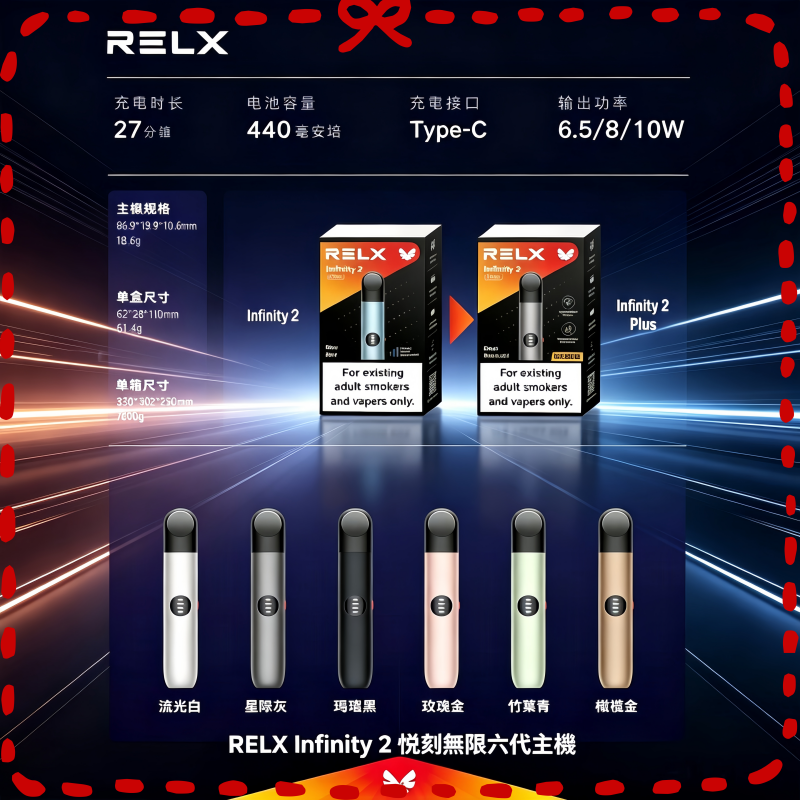 RELX Infinity 2 悅刻六代電子煙主機 多色外觀