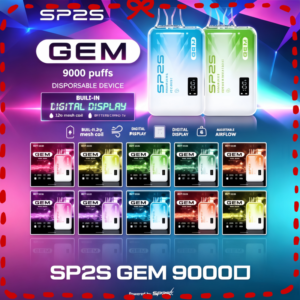思博瑞 SP2S GEM 9000 口一次性拋棄式電子煙 多種口味