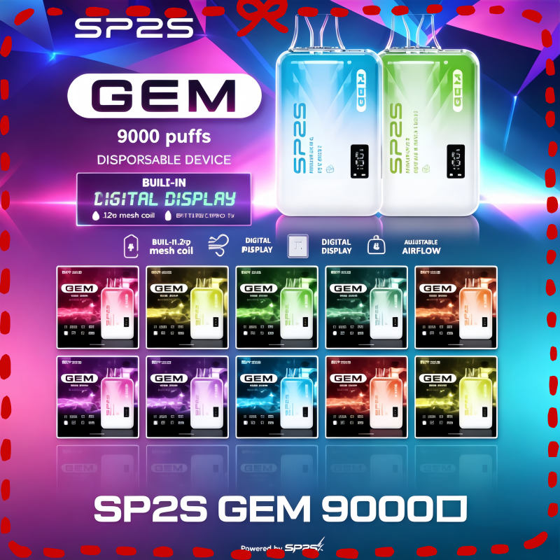 思博瑞 SP2S GEM 9000 口一次性拋棄式電子煙 多種口味