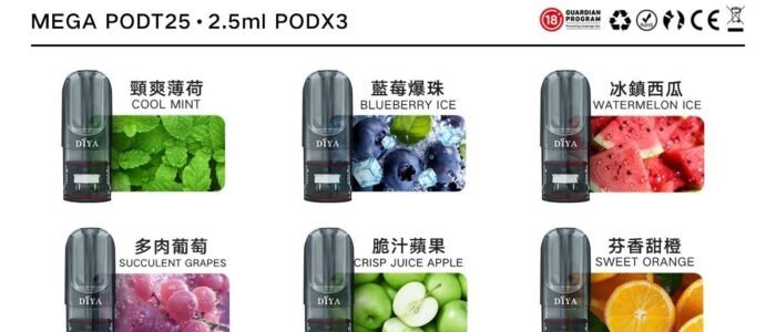 DIYA叮啞一代煙彈 全口味款 相容一代主機 台灣推薦